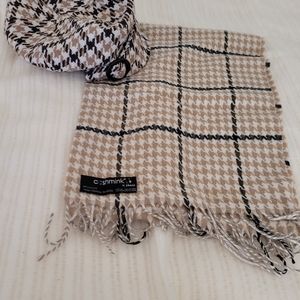Houndstooth Hat & Scarf